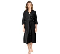 NY Threads Misto Cotone Vestaglia Donna Morbido Accappatoio Donna Camicia da notte (Nero, XL)