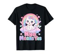 NYA Significa Sì Kawaii Cat Femboy Catboy Maglietta