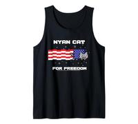 Nyan Cat American Flag for Freedom USA Funny Internet Meme Canotta