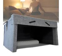 NYANS Cuscino Pieghevole per Dormire, Tenda Insonorizzata e Oscurata per La Privacy/Cappa per Dormire Silenziosa con 40 mm di Isolamento Acustico in Cotone e Doppi Altoparlanti Integrati