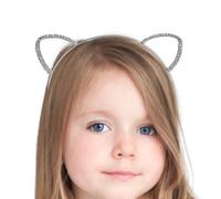 Nybhyjka Banca per le orecchie di animali, e orecchie di gatto Bambini a fascia | Canda del cerchio glitter Rhinestone | Accessori per capelli alla moda per copricapi, oggetti di scena per le ragazze