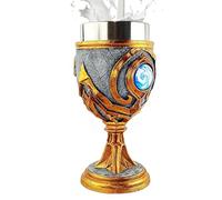 Nybhyjka Calice medievale, tazza di calice, tazza di calice vintage medievale, strumento da bar in acciaio inox, per uso quotidiano, festa del papà, compleanno, decorazioni