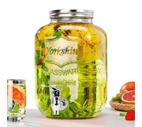 Nybhyjka Dispenser per succhi per feste, brocca trasparente a tenuta stagna con beccuccio, dispenser per bevande con coperchio, per limonata, champagne, barbecue, picnic, patio, compleanni, Natale