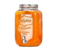 Nybhyjka Distributore d'acqua in vetro, a tenuta stagna, trasparente, con beccuccio, dispenser per bevande con coperchio, per limonata, champagne, barbecue, picnic, patio, compleanni, Natale