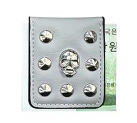 Nybhyjka Fermasoldi magnetico, fermasoldi da uomo,Portasoldi sottile con clip per contanti Portafoglio magnetico - Portacarte Porta carte sottile, porta carte magnetico portatile stile punk, contiene