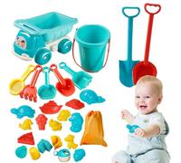 Nybhyjka Giocattoli per, Giocattoli per I Piccoli, 29 pezzi Kit di Costruzione di Castello di Sabbia, di Immagazzinaggio, Setaccio, Secchio Portatile, Pale, Rastrello per Vacanze