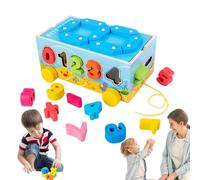 Nybhyjka Ordinatore di Forme in Legno, Giocattolo di Forma - matematici a Forma di Numeri, Corrispondenza di creativi,Sorter di Forme di Giocattoli educativi prescolari, Legno