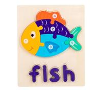 Nybhyjka Puzzle in legno per tutti,Puzzle in legno per | Puzzle di intelligenza | Puzzle di parole e forme per tutti, Giocattoli di apprendimento precoce per ragazze e