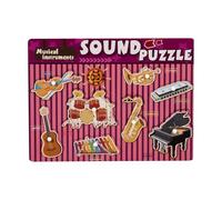 Nybhyjka Puzzle sonori in legno, puzzle sonoro a tema strumenti | Puzzle musicale in legno sonoro per tutti i piccoli | Puzzle in legno con effetti sonori per la casa, la scuola