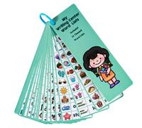 Nybhyjka Schede Flash di Parole di Vista per la Scuola Materna,Schede Flash di Parole ad Alta Frequenza,Costruttore di vocabolario di Schede di memoria per la scuola materna - Carte tascabili con