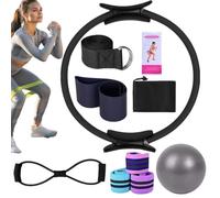 Nybhyjka Set di Yoga per Donne, Set di Anelli Pilates - Palla da Allenamento, Kit ad Anello Pilates | Accessori per Gli allenamenti Domestici, Cintura slassa Multifunzionale, Fasce da Yoga per