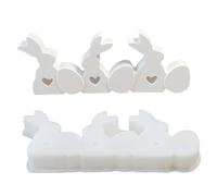 Nybhyjka Stampo per colata di coniglio per Pasqua, stampo in silicone per Pasqua,Stampo per uova di coniglio di Pasqua in silicone - Interazione familiare Interazione Holiday Ornamento Stampaggio