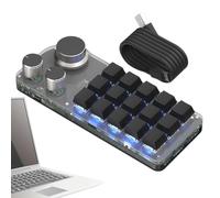 Nybhyjka Tastiera - Tastiera con 15 tasti meccanici con una mano - Cut Copy Incolla Keyboard, Tastiera Macro Multifunzionale per Video Editing, Compatibile Computer PC