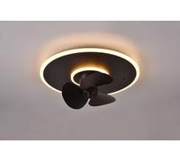 NYBRO PLAFONIERA LED 30W 3500lm, 2700 - 6500K NERA CON VENTILATORE CON TELECOMANDO MULTIFUNZIONE D. 50CM DIMMERABILE