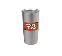 NYC 718 Codice area Graffiti New York Streetwear Grunge Bicchiere termico in acciaio inox doppia parete