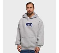NYC College Letters Fluffy Hoody Grigio M