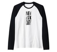NYC, New York, NUOVO, costruzione, città, divertimento, viaggio, Love NY Maglia con Maniche Raglan