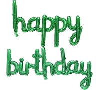 NYDREAM Buon compleanno Palloncini Banner, Verde Glitter riutilizzabili Mylar Foil Lettere Palloncini Per Compleanno Decorazioni Forniture