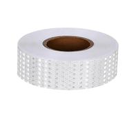 Nydunce Nastro Riflettente Adesivo 5cm x 25m - PVC Impermeabile Alta Visibilità Microprisma - Autoadesivo per Sicurezza Stradale, Veicoli, Moto, Bici, Rimorchi, Cantieri - Bianco