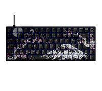 Nyfter - Tastiera da gioco - NYFBOARD GEN2 Gaming Computer Keyboard - con PBT Sublimation Keycaps Sakura - HOT-SWAPPABLE - Retroilluminazione meccanica RGB Layout ISO-DE per gamer (Sakura Black, 75%)