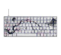 Nyfter - Tastiera da gioco - Tastiera NYFBOARD GEN2 Gaming Computer - Con PBT Sublimazione Keycaps Sakura - HOT-SWAPPABLE meccanica retroilluminazione RGB ISO DE per i giocatori (Sakura White, 75%)
