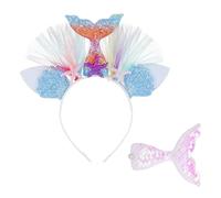 NYGGTYK 1 fascia colorata a forma di pesce con 1 fermaglio per capelli a coda di pesce, per cosplay, per ragazze, accessorio per copricapo (colore )
