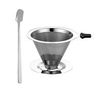 NYGGTYK 1 filtro da caffè 800 mesh, 1 piastra di base, 1 custodia in silicone, 1 cucchiaio da caffè, set di filtri da caffè, filtro da caffè riutilizzabile, caffè da versare