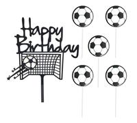 NYGGTYK 1 Inserzione di Carte di Grandi Dimensioni E 10 Inserzioni di Piccole Carte, Inserimento di Torte A Tema Calcistico, Decorazioni per Torte, Forniture per Feste