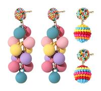 NYGGTYK 1 Paio di Stalloni di UVA E 1 Paio di Borchie A Pallone, Orecchini Colorati, Borchie di personalità alla Moda, Borchie Creative, Accessori di Abbigliamento
