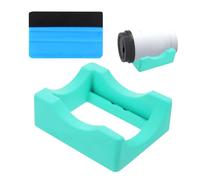 NYGGTYK 1 portabicchieri in silicone antiscivolo, supporto per bicchieri fai da te con raschietto, perfetto per arte in vetro e artigianato, adatto per tazze di qualsiasi dimensione