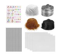NYGGTYK 1 Set di Set di Maschere per Gatti, Adesivi di Strass in Maglia in Velluto in Gomma, Materiali per Maschera per Gatti Fatti in Casa, Decorazione della Maschera per Feste