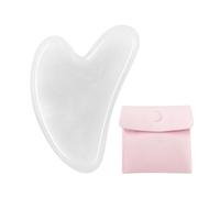 NYGGTYK 1 tagliere a forma di cuore di giada gua sha, strumento di bellezza e cura del corpo, strumento di massaggio gua sha, per viso, occhi, collo e corpo (bianco)