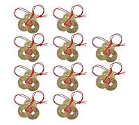 NYGGTYK 10 Monete fortunate cinesi, Monete cinesi di Capodanno, Monete cinesi Feng Shui, Bronzo cinese Feng Shui, Monete di rame cinesi, decorazioni di Capodanno cinese
