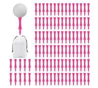 NYGGTYK 100 pezzi di tè da golf con tema di castello rosa, tè da golf in plastica, tè a castello, tè da golf personalizzati, pj57qiuding