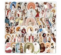 NYGGTYK 120 adesivi Gesù, PVC impermeabili, multicolore, moderni, adesivi decorativi, adatti a varie superfici lisce e pulite