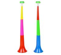 NYGGTYK 2 corna da cheerleading, in plastica, corna telescopiche, corna di clacson per eventi sportivi, corna di carnevale