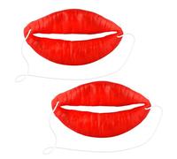 NYGGTYK 2 maschere per labbra di salsiccia, maschere rosse, puntelli di scena, maschere di gomma, maschere per cosplay, maschere di intrattenimento per spettacoli, magie e feste