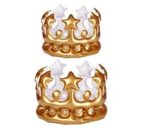 NYGGTYK 2 pezzi corona gonfiabile, corona di compleanno, corona di corona, corona di principessa, corona reale, adatta per feste e giochi di ruolo