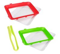 NYGGTYK 2 Pezzi Vassoi Alimentari, Clip Alimentare A 1 Pezzi, Vassoio Fresco di Mantenimento Fresco Creativo, Stoccaggio Quadrato Alimentare Multifunzionale, Vassoio Riutilizzabile.