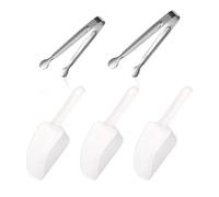NYGGTYK 2 pinze per zucchero, 3 pezzi, set di palette per ghiaccio, pinze per cubetti di zucchero, pinze per zucchero al candito, cucchiaio per popcorn, pinze per caramelle, popcorn e altri snack per