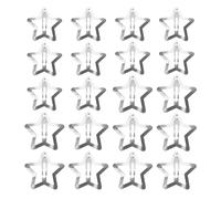 NYGGTYK 20 fermagli per capelli a forma di stella argentata, accessori per capelli antiscivolo, a cinque punte, accessori metallici per capelli