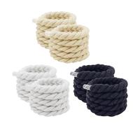 NYGGTYK 3 paia di lacci, 160 cm, lacci rotondi, scarpe da ginnastica, lacci in cotone, lacci spessi rotondi, lacci in corda intrecciata a mano per scarpe sportive, scarpe da corsa, Nero, Bianco,