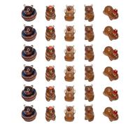 NYGGTYK 30 Pezzi di Capybara Luminosa, Mini Ornamenti in Resina, Giocattoli in Miniatura da Giardino, Graziosi Ornamenti per Animali da Cartone Animato, Ornamenti Desktop Creativi