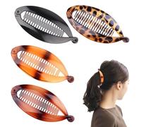 NYGGTYK 4 fermagli per capelli a coda di pesce, grandi fermagli per capelli a banana, fermagli per capelli a coda di cavallo, accessori per capelli per ragazze e donne