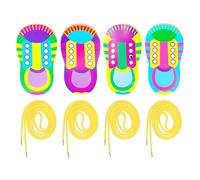 NYGGTYK 4 Pezzi Di Scheda Di Pratica Del Pizzo Di Shoelace, Giocattoli Per L'Educazione Precoce, Giocattoli Di Apprendimento Per Bambini, Giocattoli A Filo, Giocattoli Educativi Per Bambini