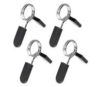 NYGGTYK 4 pezzi, fibbia per manubri, dado esagonale con anello, collare esagonale, chiusura a molla per manubrio, morsetto per bilanciere, accessori per sollevamento pesi (nero)