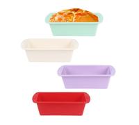 NYGGTYK 4 stampi da forno, contenitori per pane, stampi in silicone per friggitrice ad aria calda, utensili da forno, scatole per il pane, set di stoviglie, accessori per il pane, adatti per torte,