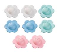 NYGGTYK 8 Pezzi di Copertura di Scarico del Pavimento in Silicone, Filtro del Lavandino da Cucina, Copertura per Scarico del Pavimento Anti-Bloccante, Adatto per Bagni, Bagni E Balcone.