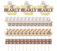 NYGGTYK 9 Pezzi di Carta, Orsacchiotto Creativo Orsacchiotto -Topper, Kindercupcake -Plugin, Decorazione di Cartone Cartone di Cartone, Decorazione di Party per Bambini