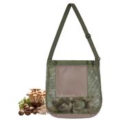 NYGGTYK Borsa di Stoccaggio di Funghi Verdi da 1 Pezzi, Borsa A Maglie Traspirante, Borsa di Stoccaggio Multifunzione Pieghevole, Borsa A Tracolla Regolabile.